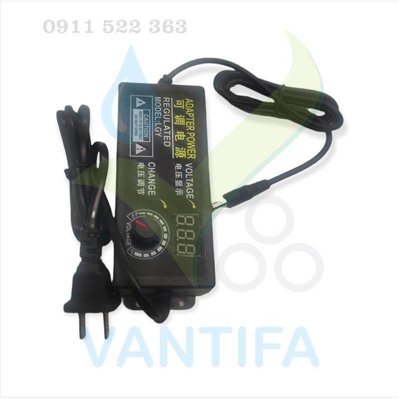 Adapter điều chỉnh điện áp 3-12V 5A có led hiển thị Volt