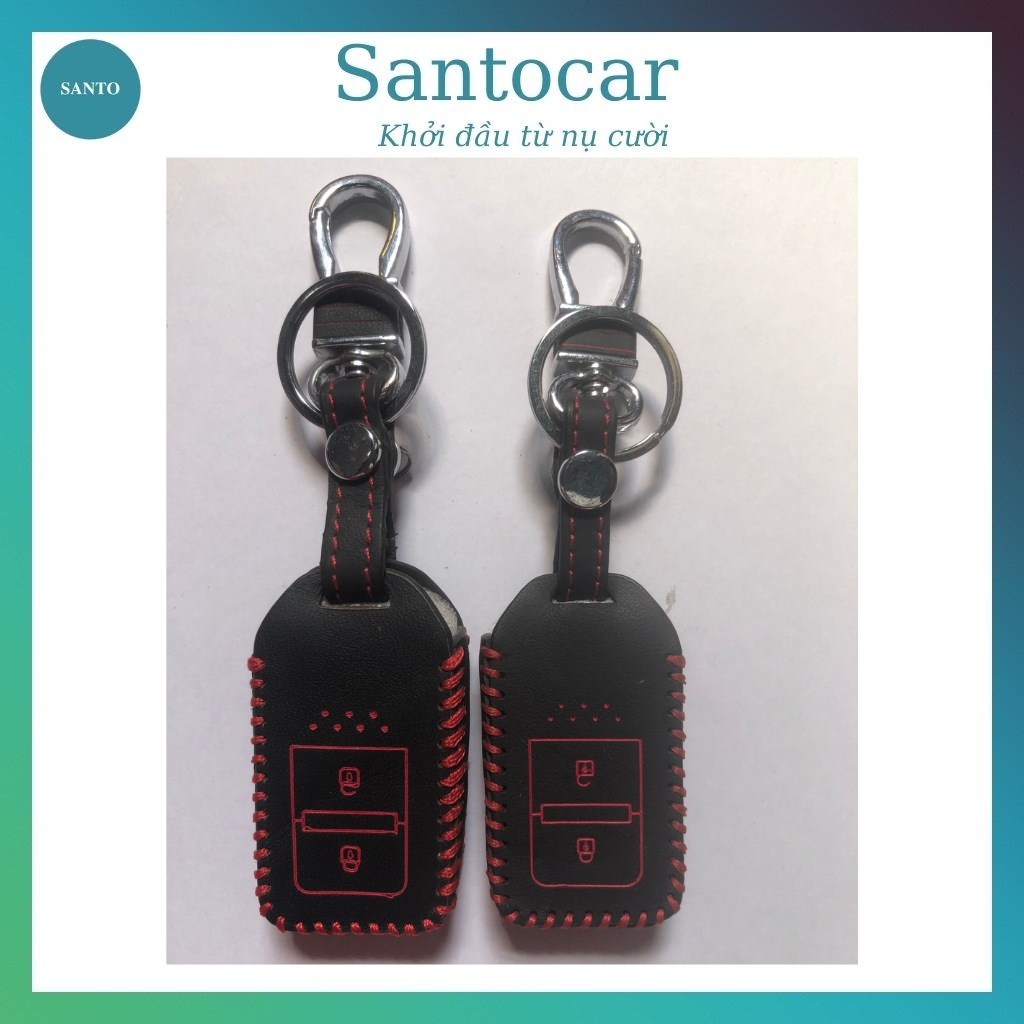 Bao da chìa khóa Honda City - Crv - Civic - Hrv - Brio - Jazz 2 nút- Santocar