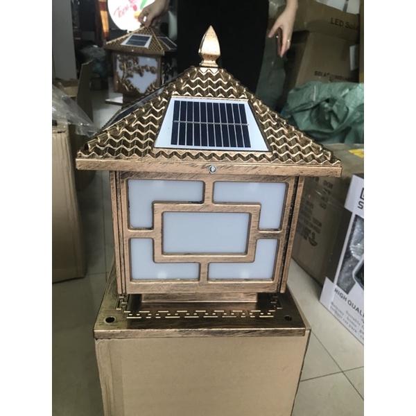 Trụ cổng năng lượng mặt trời phi 25,30 kèm đui đèn e27