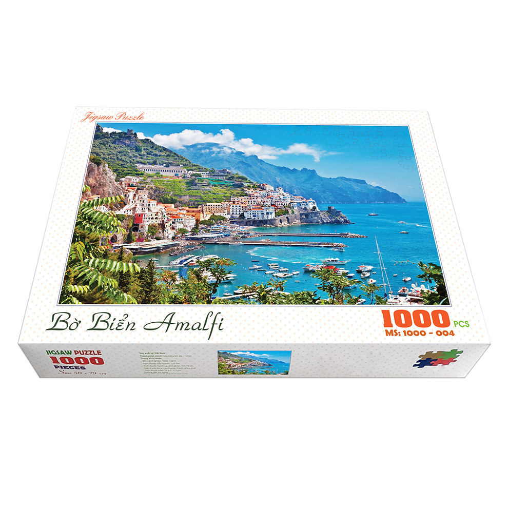 Bộ tranh xếp hình cao cấp 1000 mảnh ghép – Bờ Biển Amalfi, Ý (50x79cm)