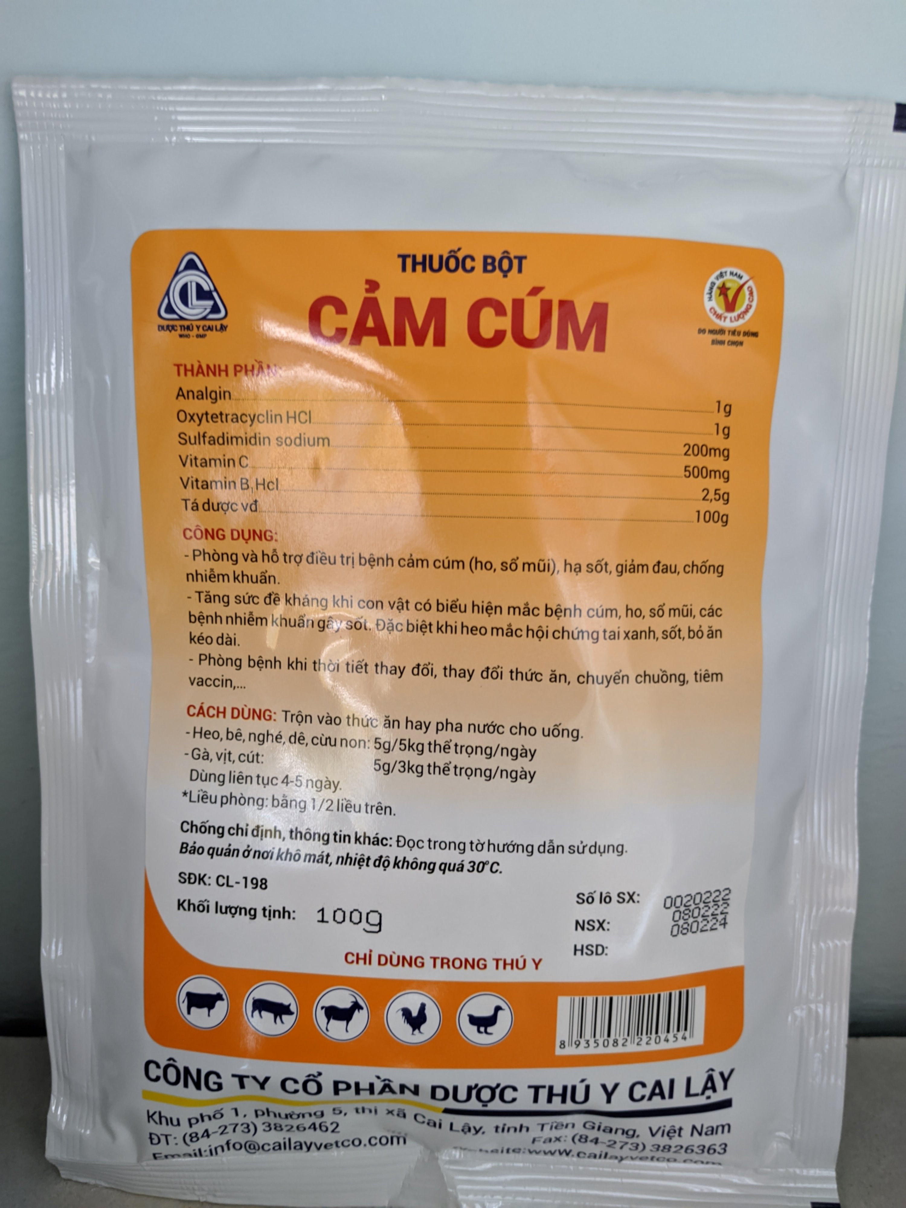 Thuốc bột cảm cúm phòng và hổ trợ đ.iều t.rị bệnh cảm cúm, tăng sức đề kháng
