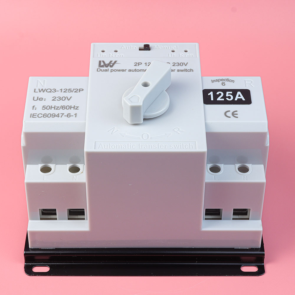 Bộ Chuyển Nguồn Tự Động 2 Nguồn Điện Đảo Chiều 2 Công Tơ LW ATS 2P 125A