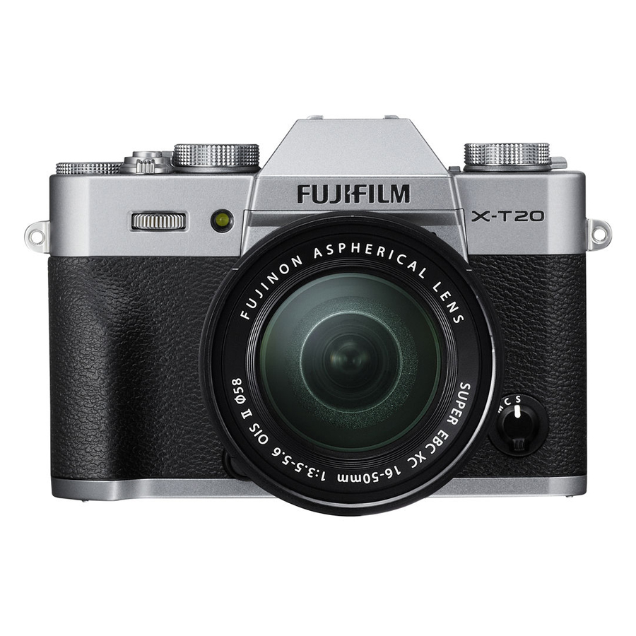 Combo Fujifilm X-T20 Kit 16-50 OIS-Tặng Thẻ 16GB + Túi Máy + Tấm Dán LCD - Bạc - Hàng Chính hãng)