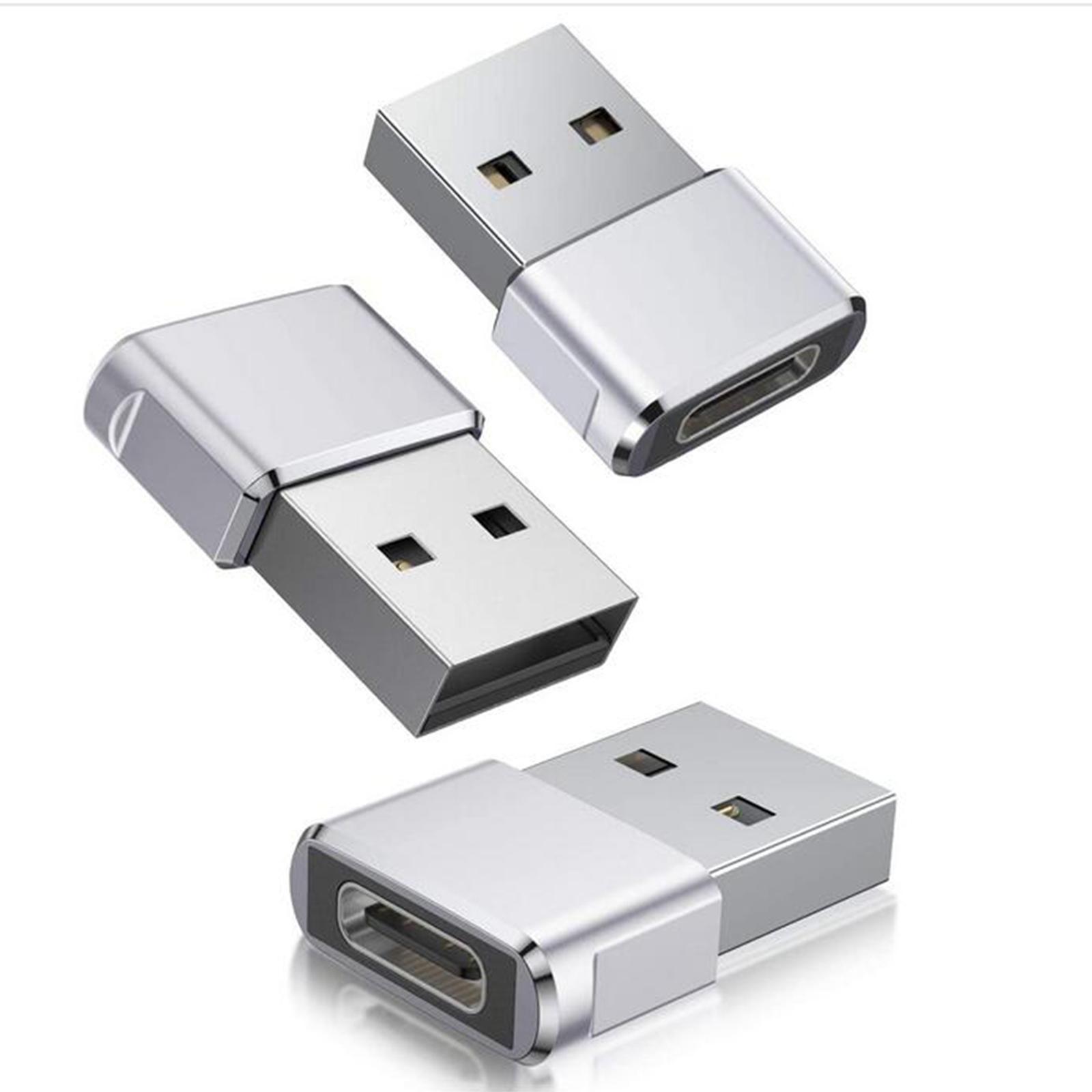 3 Pieces Type-.1 to USB 2.0 Adapter Plug Transfer Female to Male for Laptop