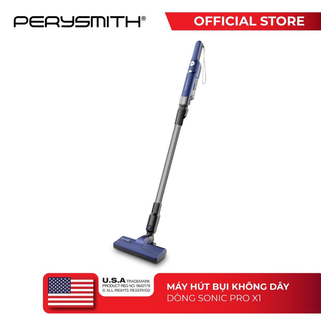 Máy hút bụi lau sàn không dây PerySmith Sonic Pro X1 cầm tay cao cấp kháng khuẩn - Hàng chính hãng