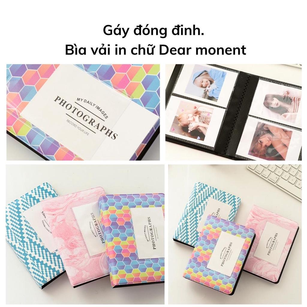 Album ảnh 6x9 mini bìa da sắc màu đựng 64 ảnh và 1 ảnh bìa binder đựng card, lomocard quà tặng Tú Vy Studio