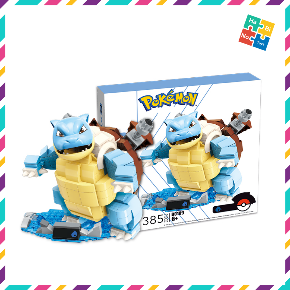 Lắp Ráp Pokemon Pikachu Keeppley Đồ Chơi Mô Hình Rùa Blastoise 385 Chi Tiết B0109 Cho Trẻ Từ 6 Tuổi