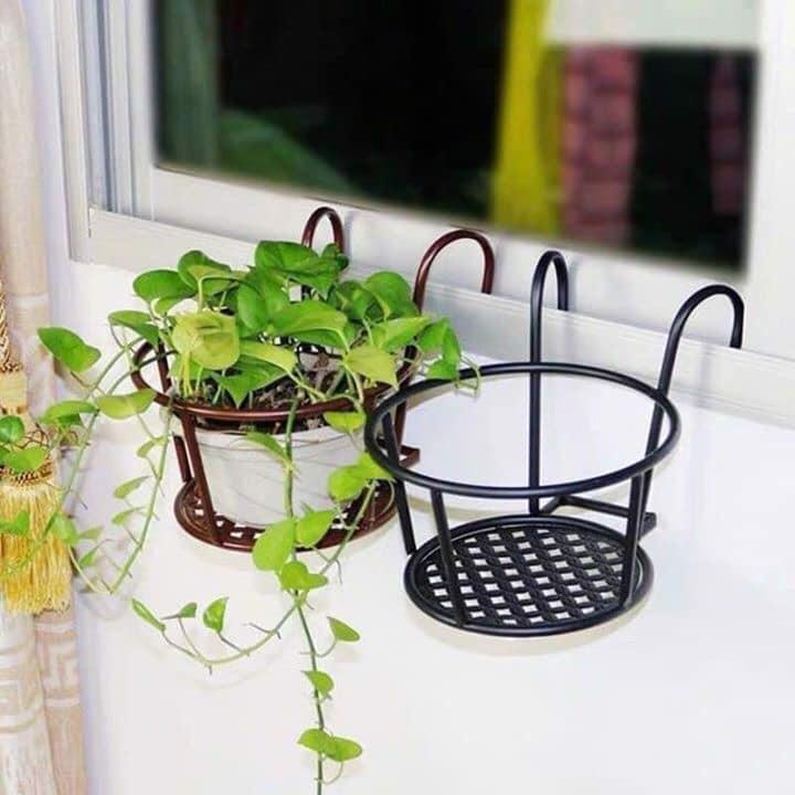 COMBO 02 Giỏ Sắt đựng chậu hoa Treo Ban Công tiện lợi