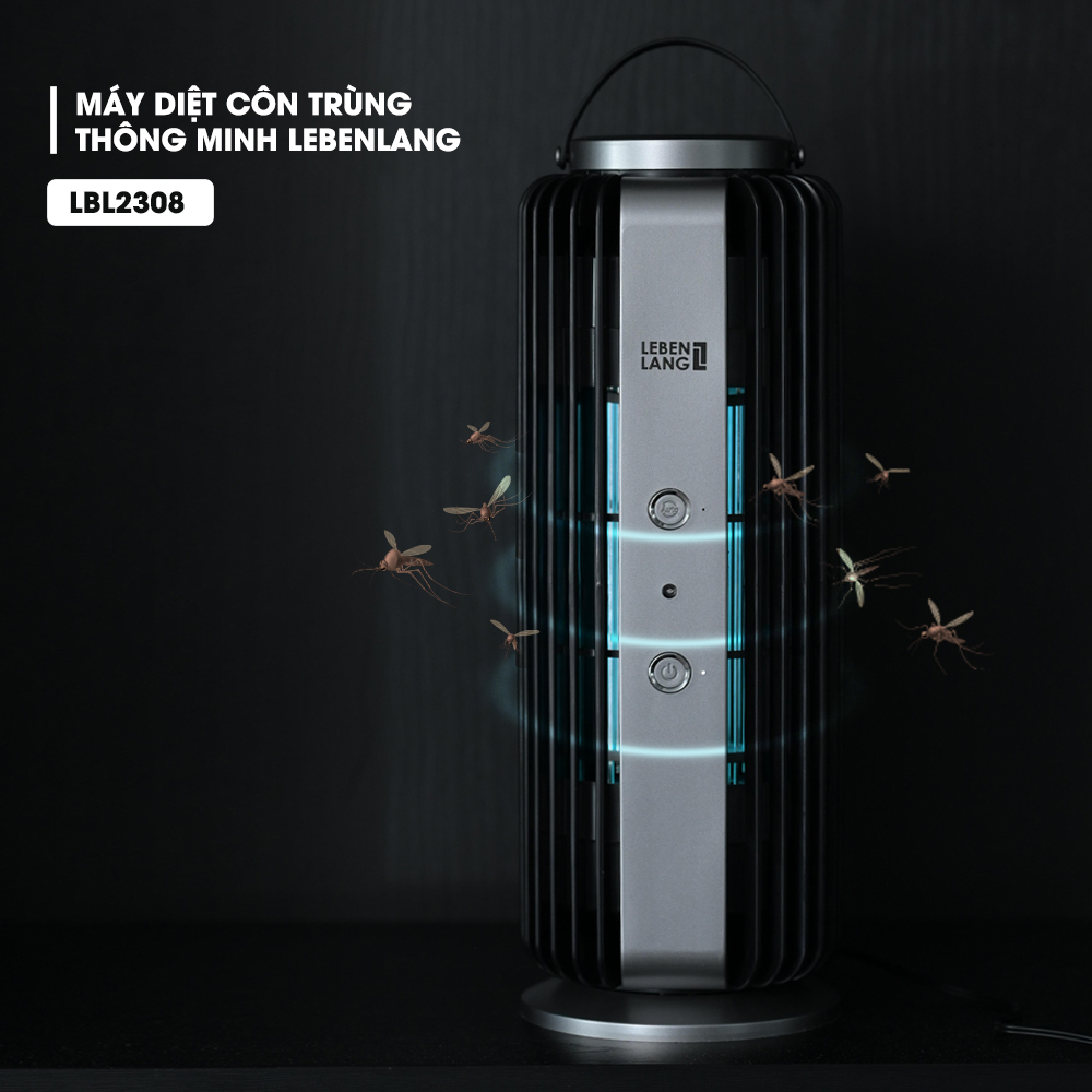 Hình ảnh Đèn bắt muỗi, máy bắt muỗi Lebenlang LBL2308, máy diệt côn trùng thông minh 2 tần số, 8W an toàn cho cả gia đình - hàng chính hãng