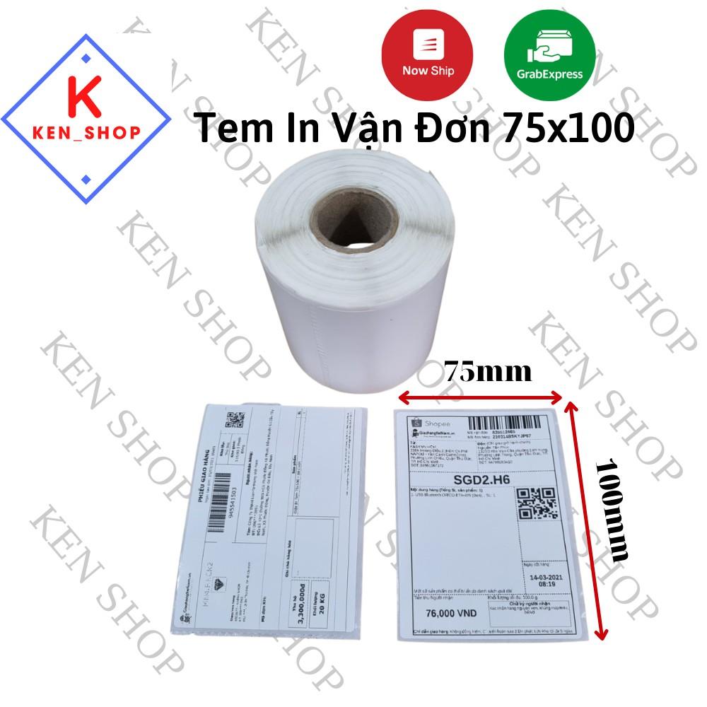 (CUỘN 30M) Tem nhiệt 75x100 - DECAL nhiệt 7.5x10cm in nhãn, in vận đơn