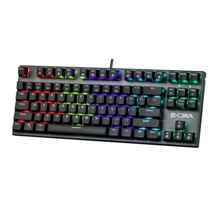 Bàn Phím Cơ Gaming EDRA EK3087v2 New 2021 - LED Rainbow - Bảo hành 24 tháng