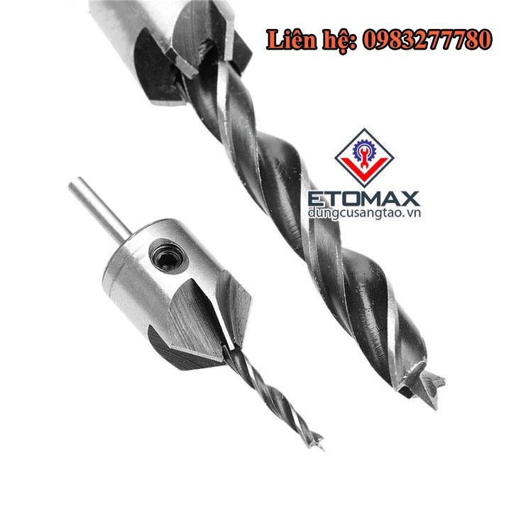 Bộ 7 Mũi Khoan Mồi Bắt Âm Vít Trên Gỗ Từ 3mm Đến 10mm