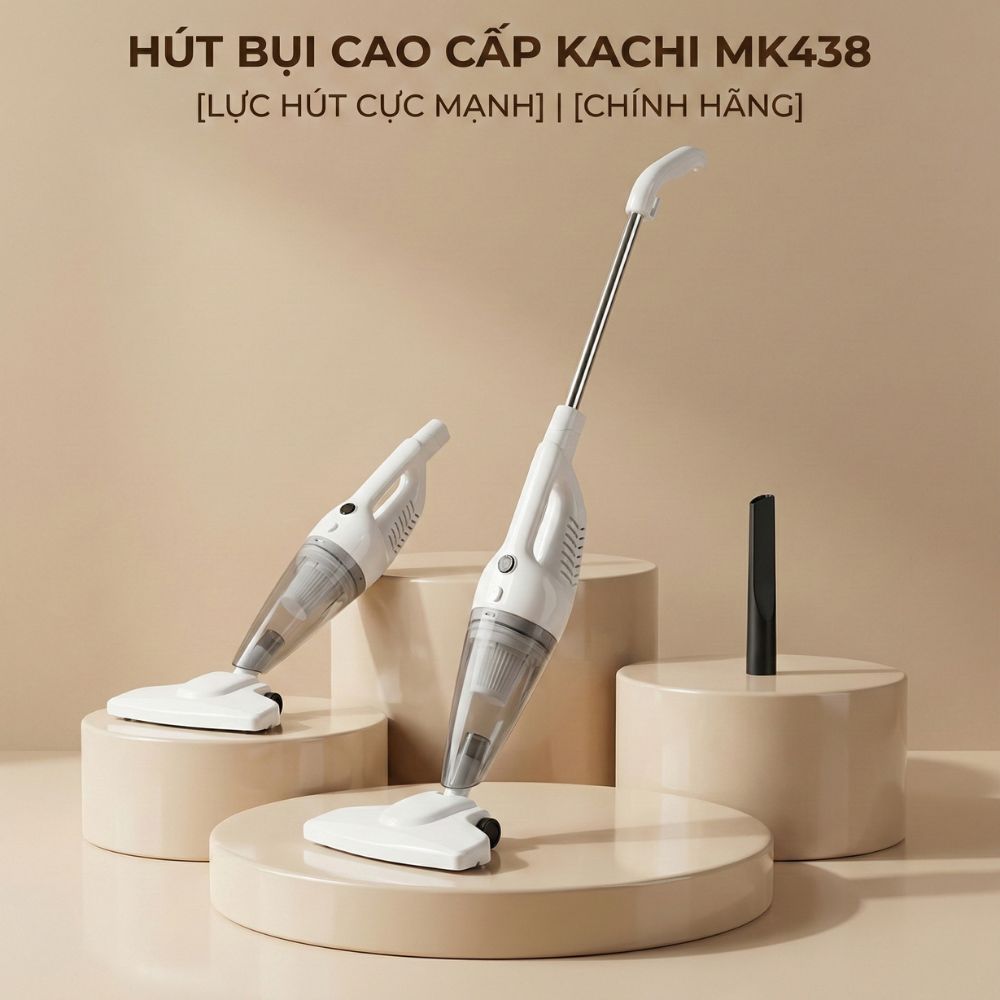 Máy Hút Bụi Cầm Tay Kachi MK438 600W - Lực Hút Mạnh Mẽ, Thiết Kế Linh Hoạt, Sạch Mọi Ngóc Ngách - hàng chính hãng