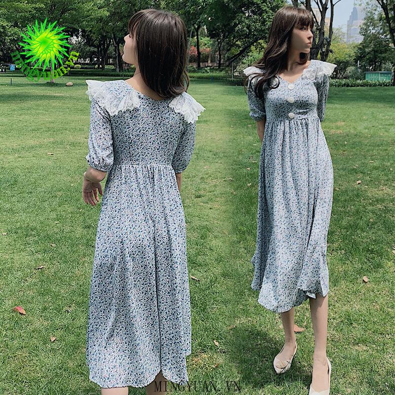 Đầm Hoa Tay Ngắn Xinh Xắn Dành Cho Nữ