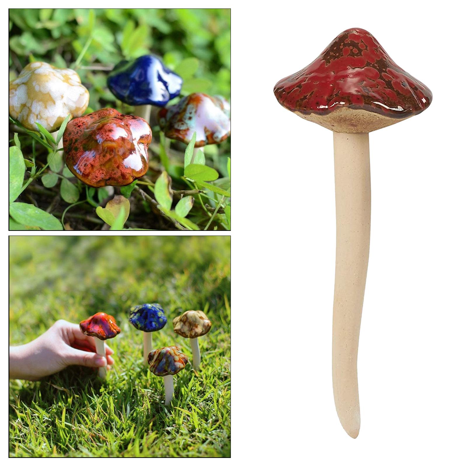 Rustic Garden Mushroom Home Backyard Patio Yard Lawn Decor Statue Stakes