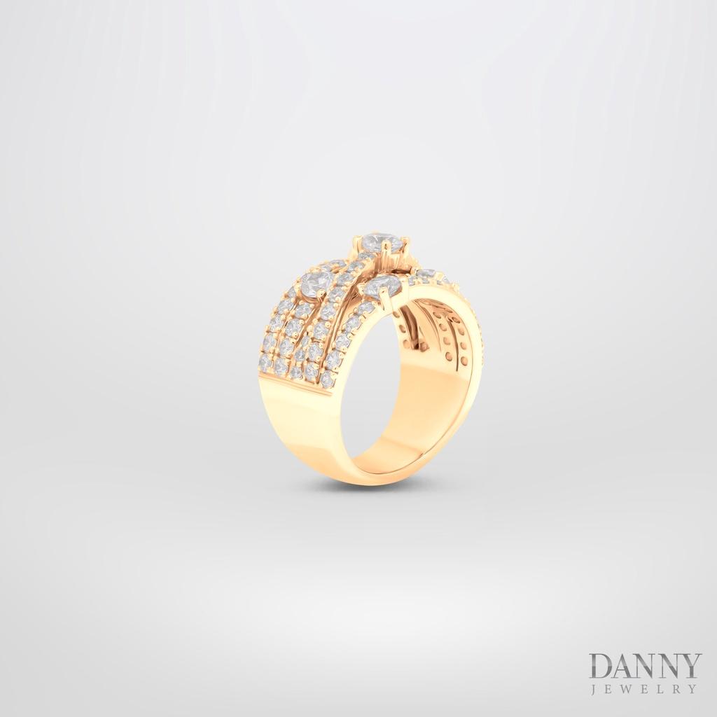 Nhẫn Nữ Danny Jewelry Bạc 925 Đính Đá CZ Xi Rhodium/Vàng hồng N0073