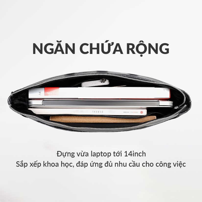 Túi laptop da cao cấp GUBAG cho dân công sở, có dây đeo chéo tiện lợi, máy tính văn phòng 13 14 15,6inch