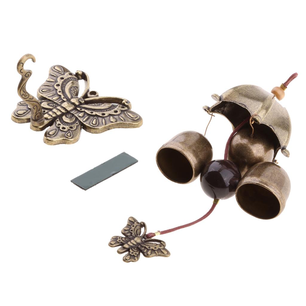 Metal Bells Wind Chime Outdoor Garden Hanging Charm Decor Ornament Butterfly