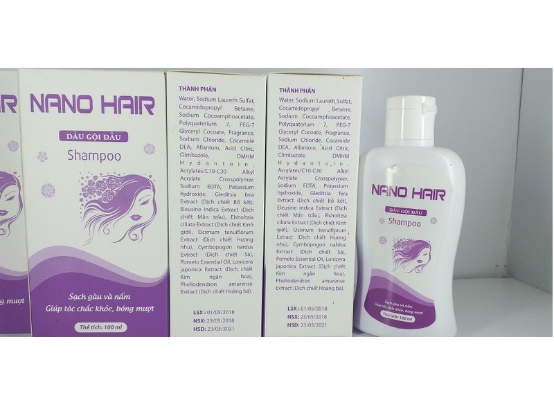 Dầu gội trị gàu, ngứa da đầu và viêm da đầu, giảm triệu chứng bong vảy và ngứa da đầu tiết bã, gàu và lang ben DẦU GỘI NANO HAIR chứa 100% thảo dược - Chai 100ML