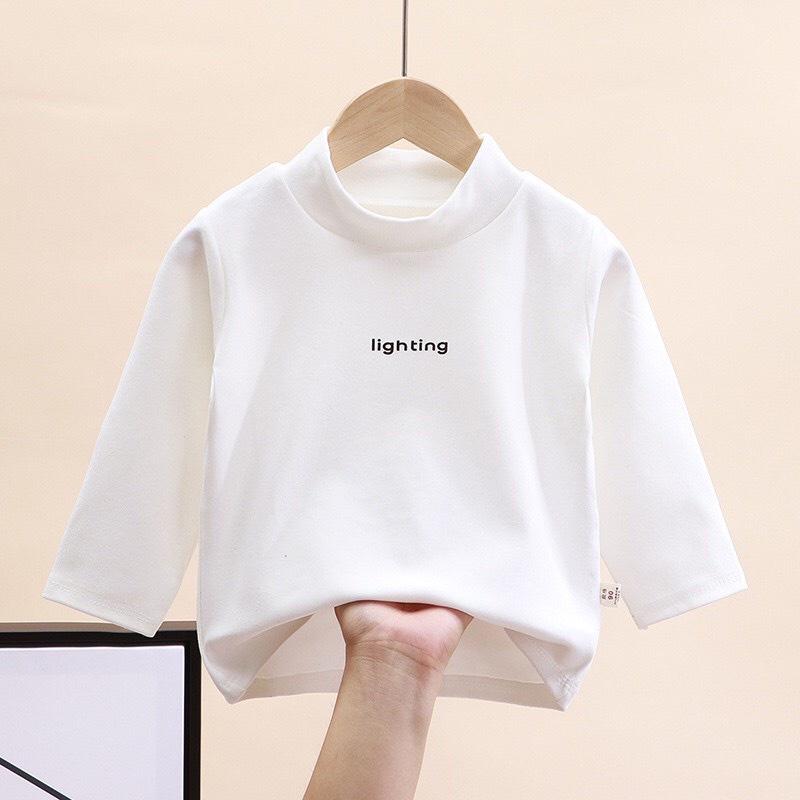 Áo giữ nhiệt cổ 3 cm nỉ dày dặn cho bé từ 4 - 14 kg