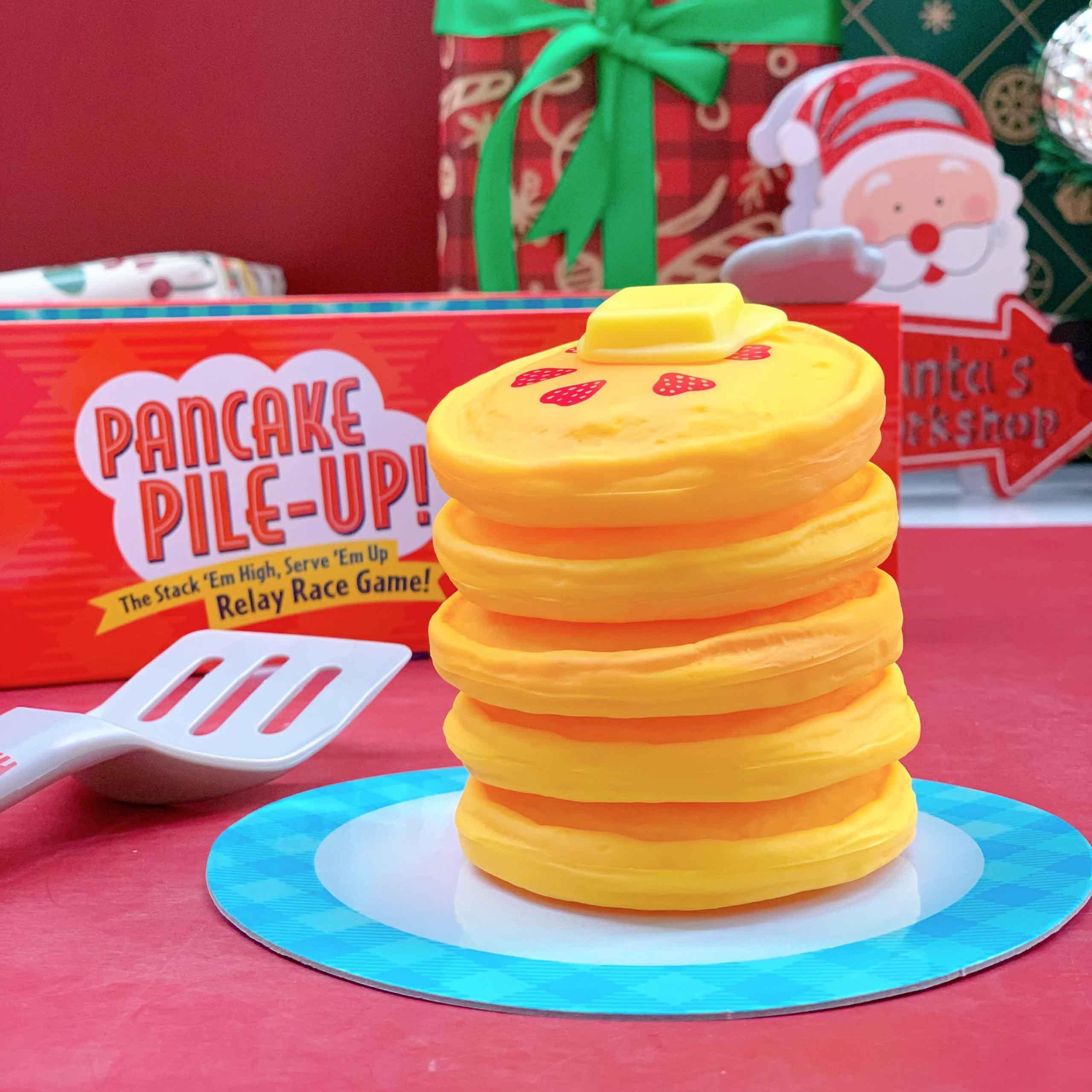 Educational Insights Bộ đồ chơi phát triển kỹ năng vận động, toán học và làm việc nhóm - Pancake Pile-Up! Relay Game