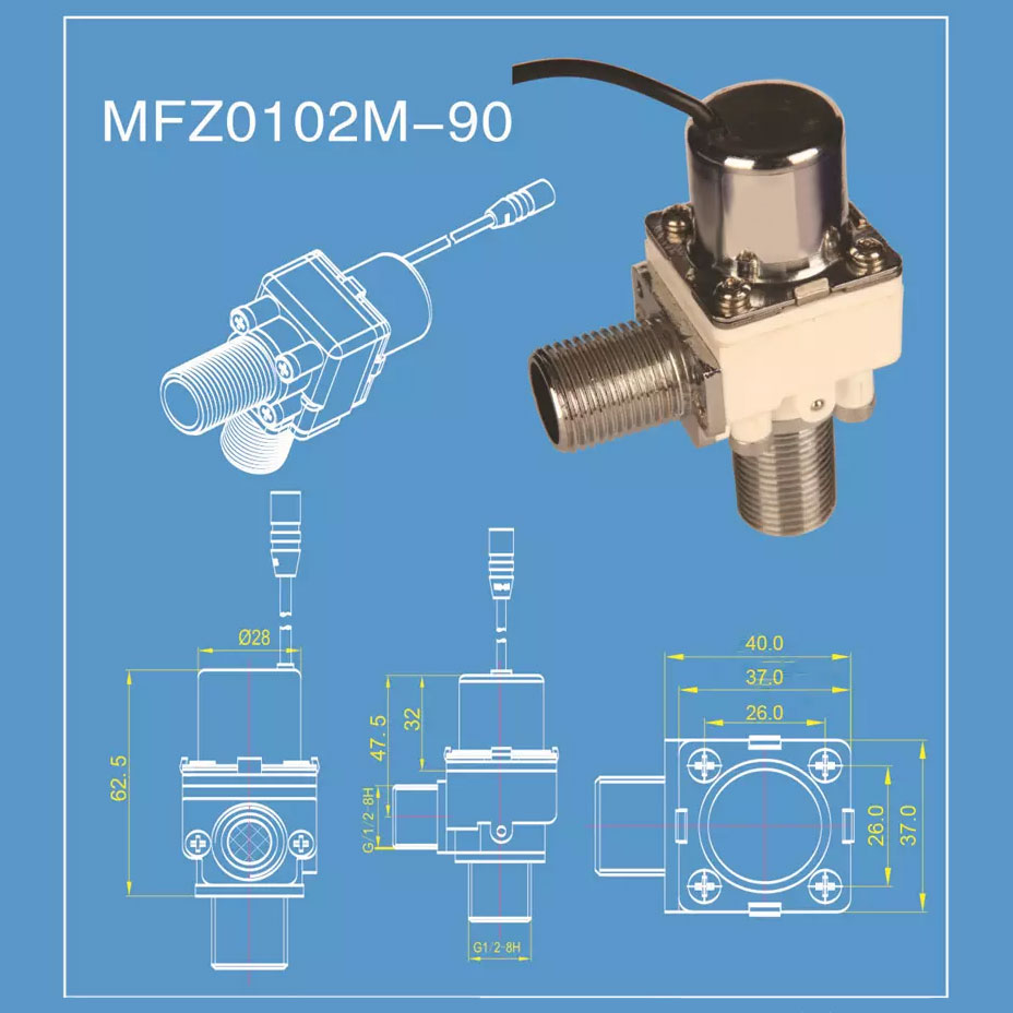 Van điện từ inox Transl - 12V DC - ren ống 21mm - Thường đóng.