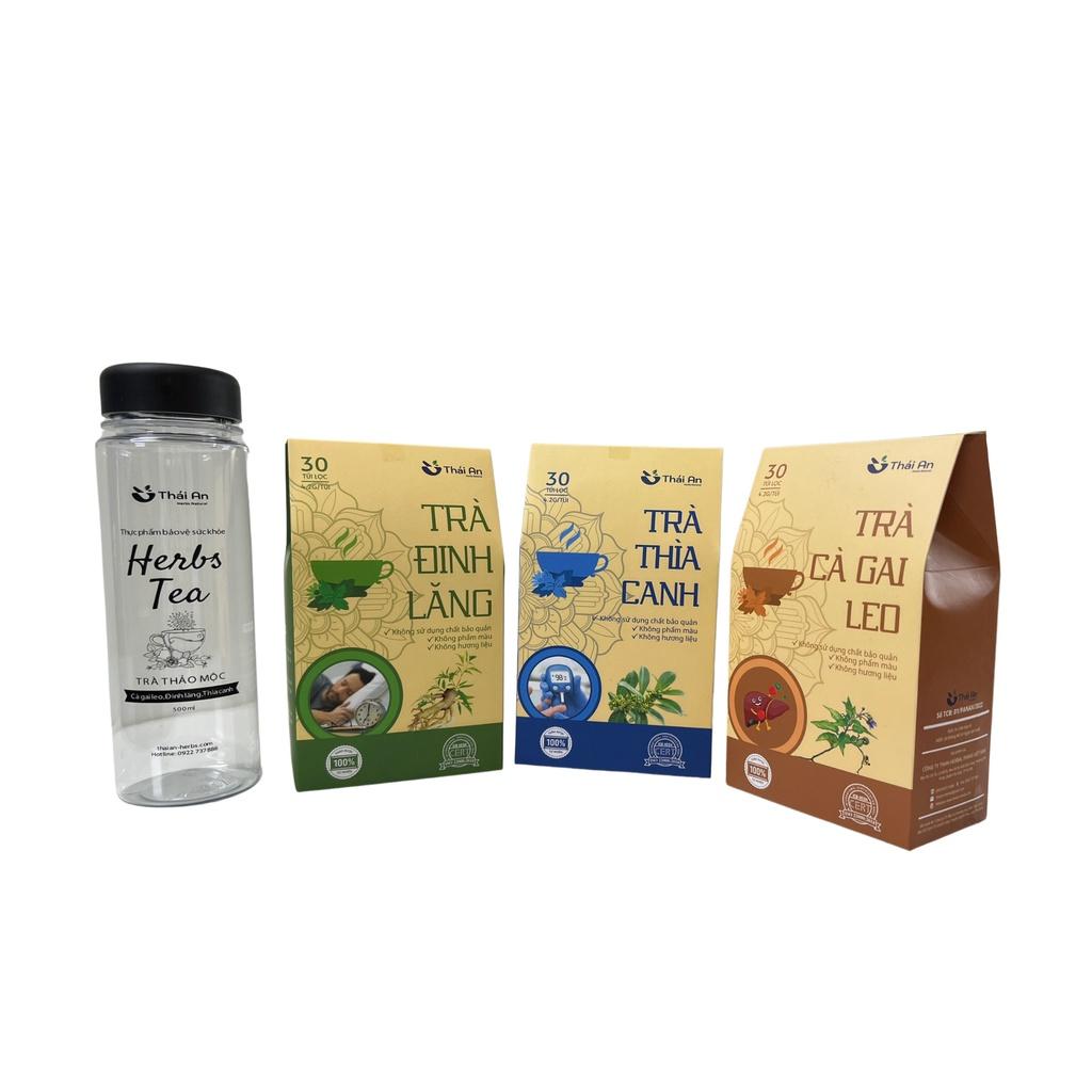 Combo Trà Cà Gai Leo + Trà Thìa Canh Thái An - Trà Túi Lọc Thảo Mộc Hỗ Trợ Sức Khỏe - Thái An Herbs Natural