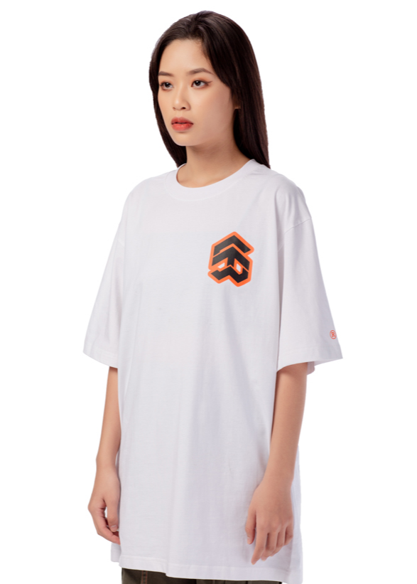 Áo Thun 5THEWAY Tay Ngắn Trắng aka 5THEWAY /stroke/ BIG LOGO NEW TEE in WHITE