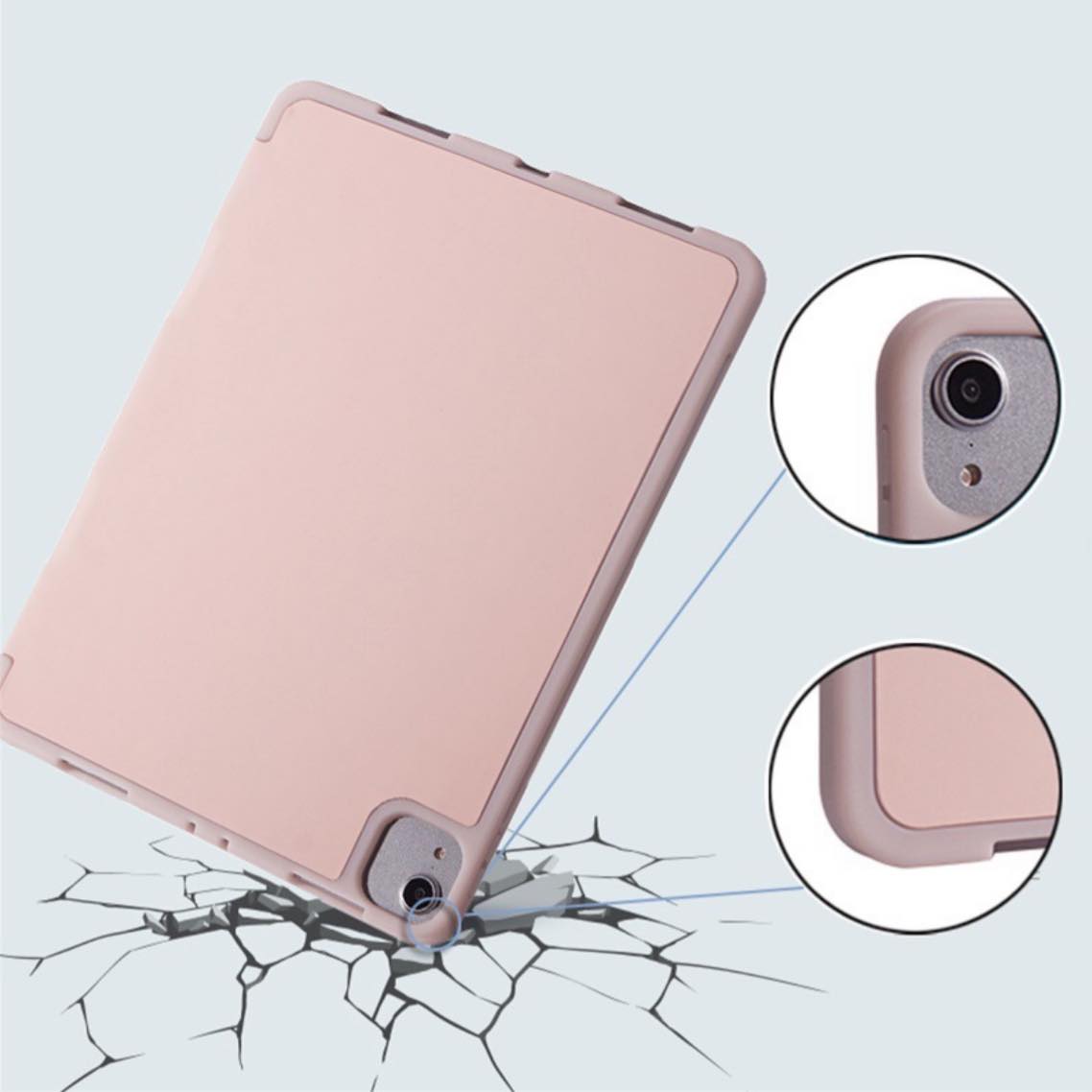 BAO DA SMART COVER SILICON, ỐP LƯNG SILICON CHO IPAD CÓ KHE CÀI BÚT APPLE PENCIL CHO IPAD 10.2 INCH, 10.5 INCH, IPAD PRO 11 INCH