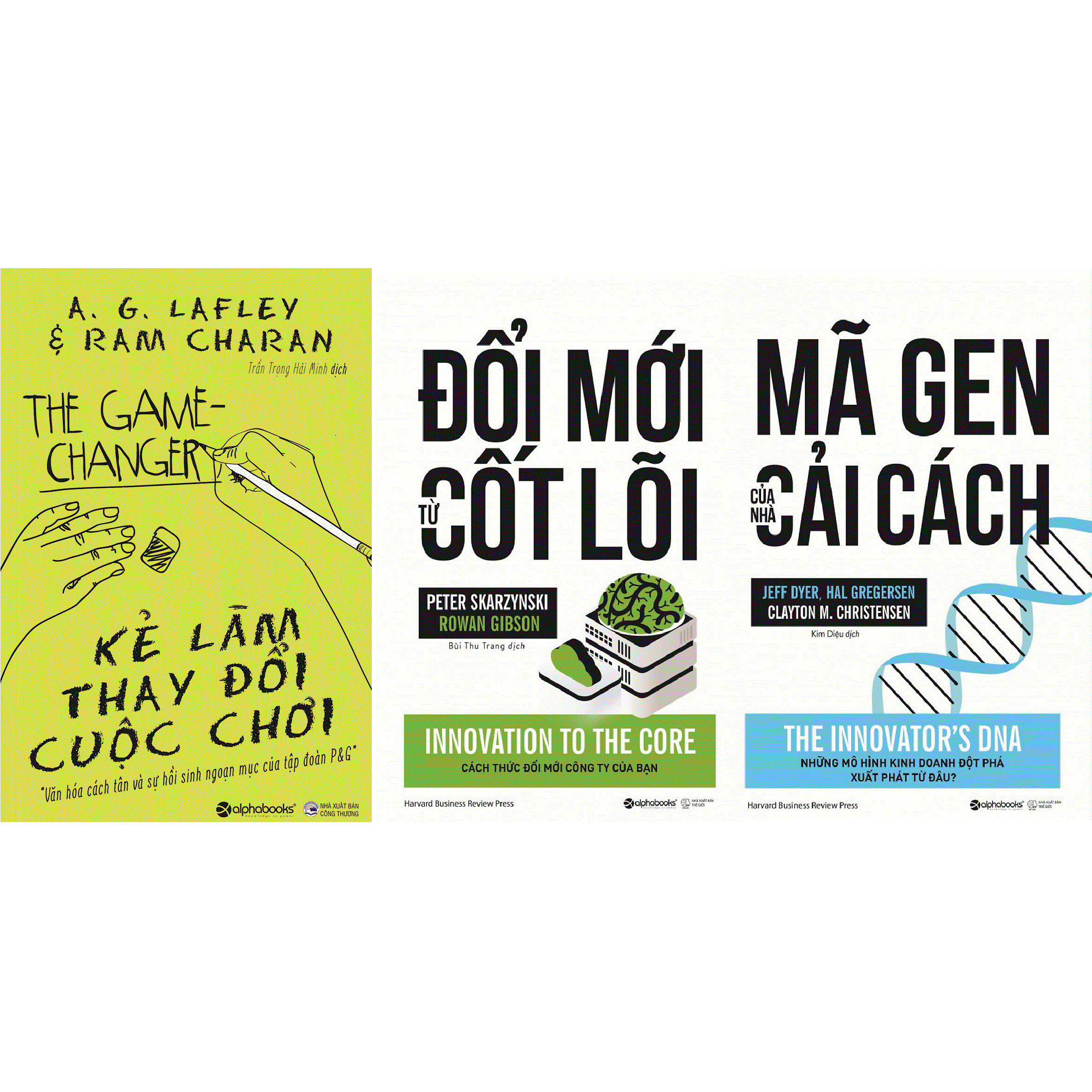 Combo Bài Học Về Cách Tân Trong Quản Trị Doanh Nghiệp Để Chiến Thắng Trong Mọi Cuộc Chơi ( Kẻ Làm Thay Đổi Cuộc Chơi + Đổi Mới Từ Cốt Lõi + Mã Gen Của Nhà Cải Cách ) tặng kèm bookmark Sáng Tạo