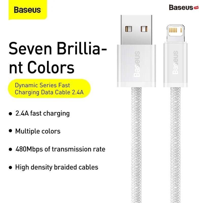 Cáp Sạc Nhanh Truyền Dữ Liệu Baseus Dynamic Series Fast Charging Data Cable USB to iP 2.4A ( hàng chính hãng )