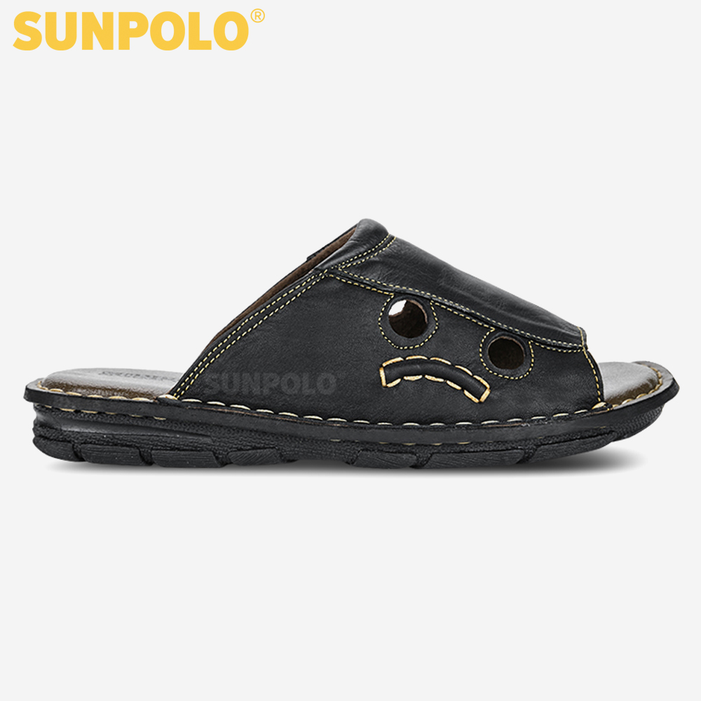 Dép Quai Ngang Nam Da Bò SUNPOLO AQN015