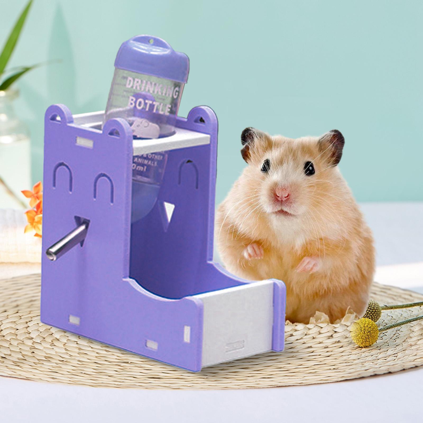 Hamster Water Bottle Holder Automatic Food Feeder for Rabbit Hedgehog Ferret