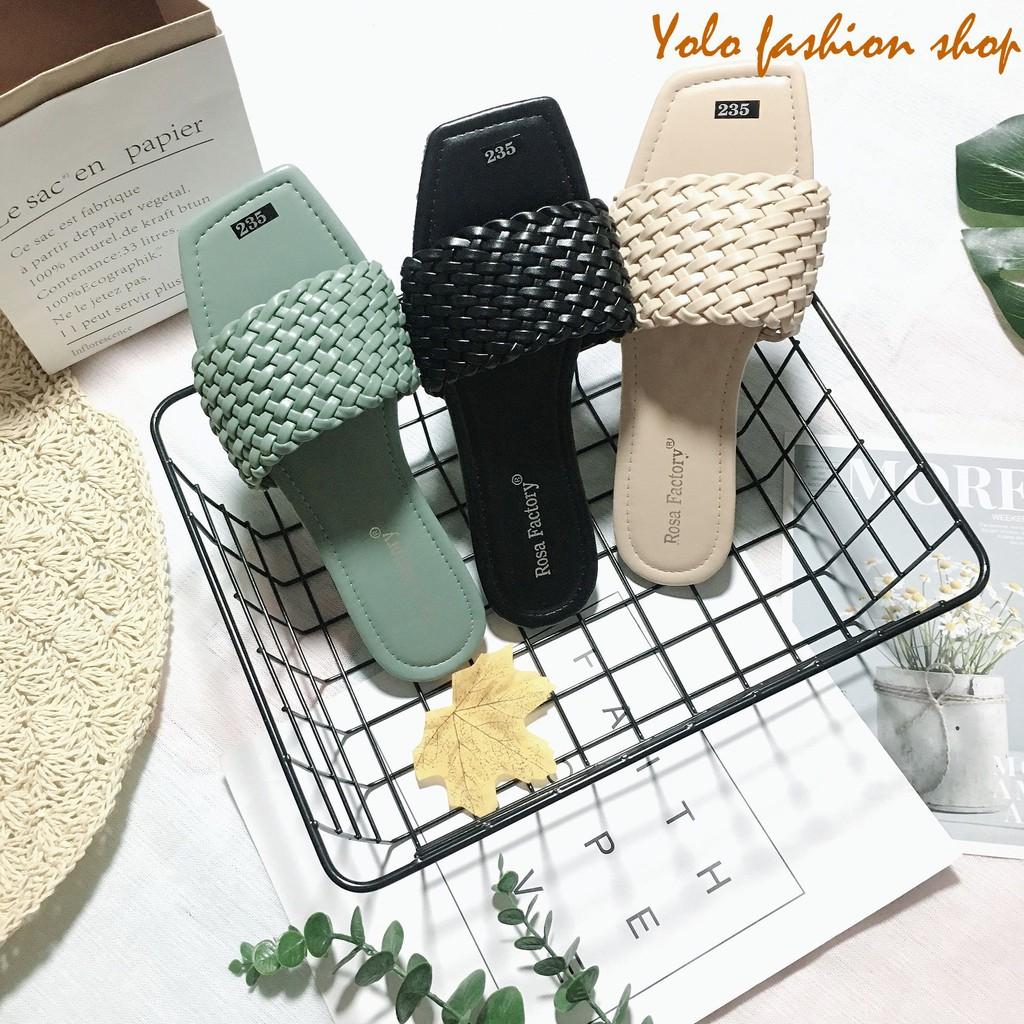 Dép lê nữ quai ngang đan chéo siêu mềm êm chân DL29