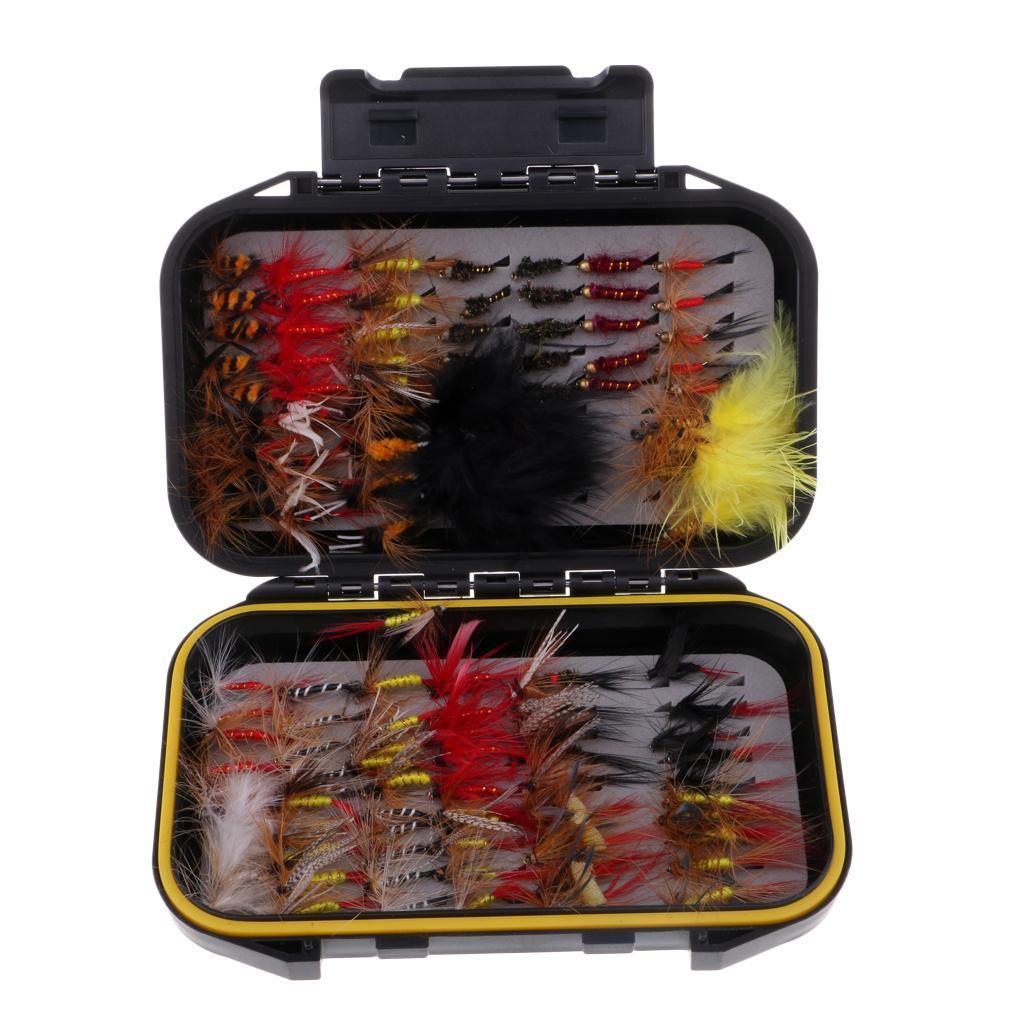 120pcs Different Style Fly Fishing Lure Flies Set Artificial Insect Baits Trout Fly Fishing Hooks