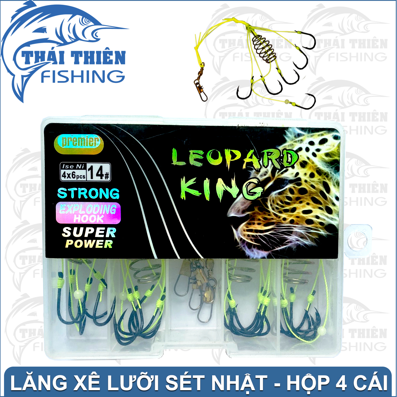 Combo 4 Chùm Lăng Xê Lion, Leopard King 1 Chùm 6 Lưỡi Sét Nhật Siêu Bén Dùng Câu Cá Chép, Mè, Rô Phi