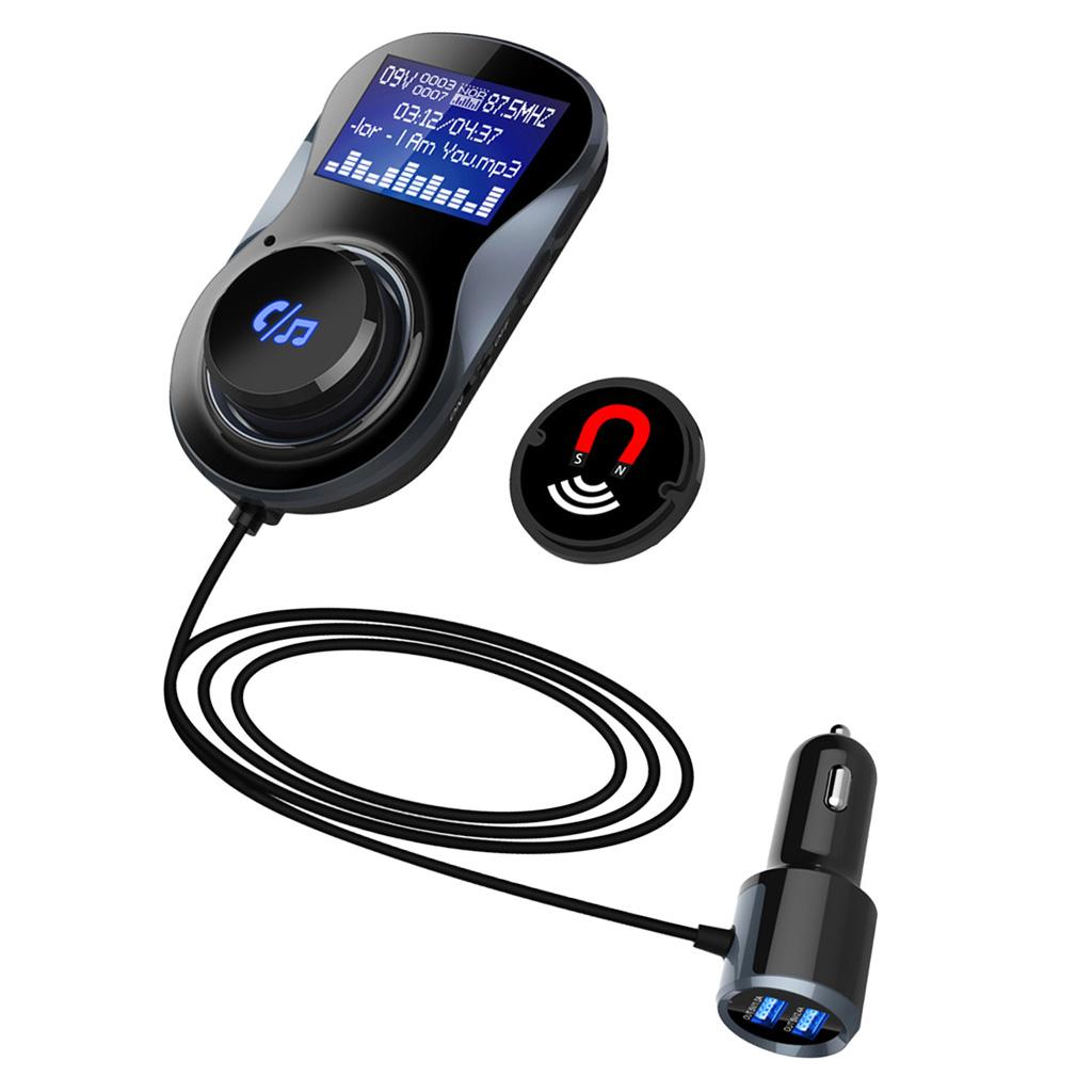 Bluetooth Handsfree Car Kit MP3 Player FM-Transmitter Radio 2xUSB Charger