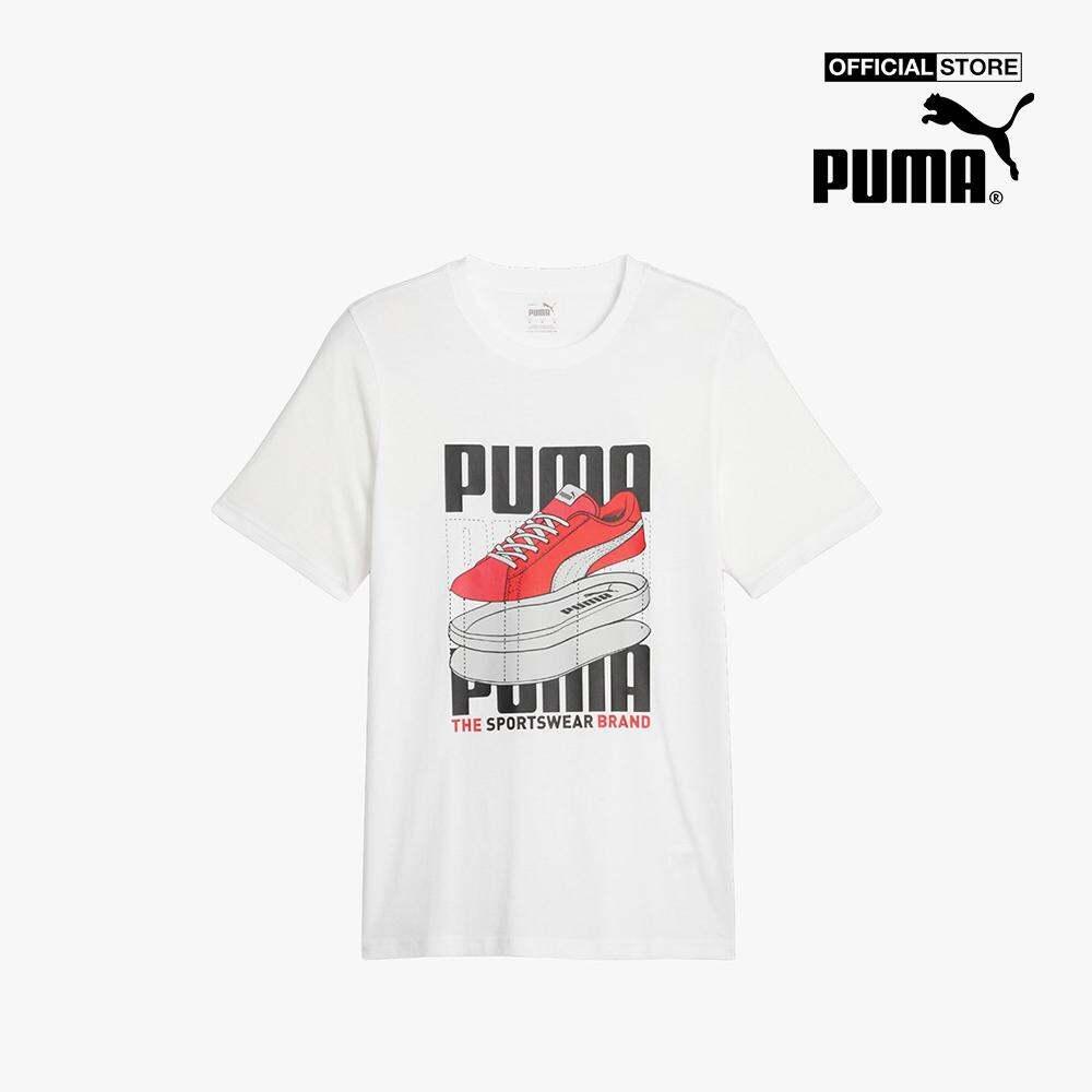 PUMA - Áo thun nam cổ tròn tay ngắn GRAPHICS Sneaker 677186