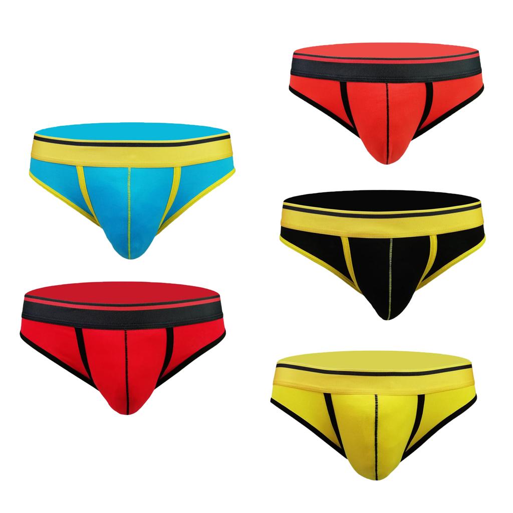 Mens 100% Cotton Low Rise Briefs Underwear Bikini