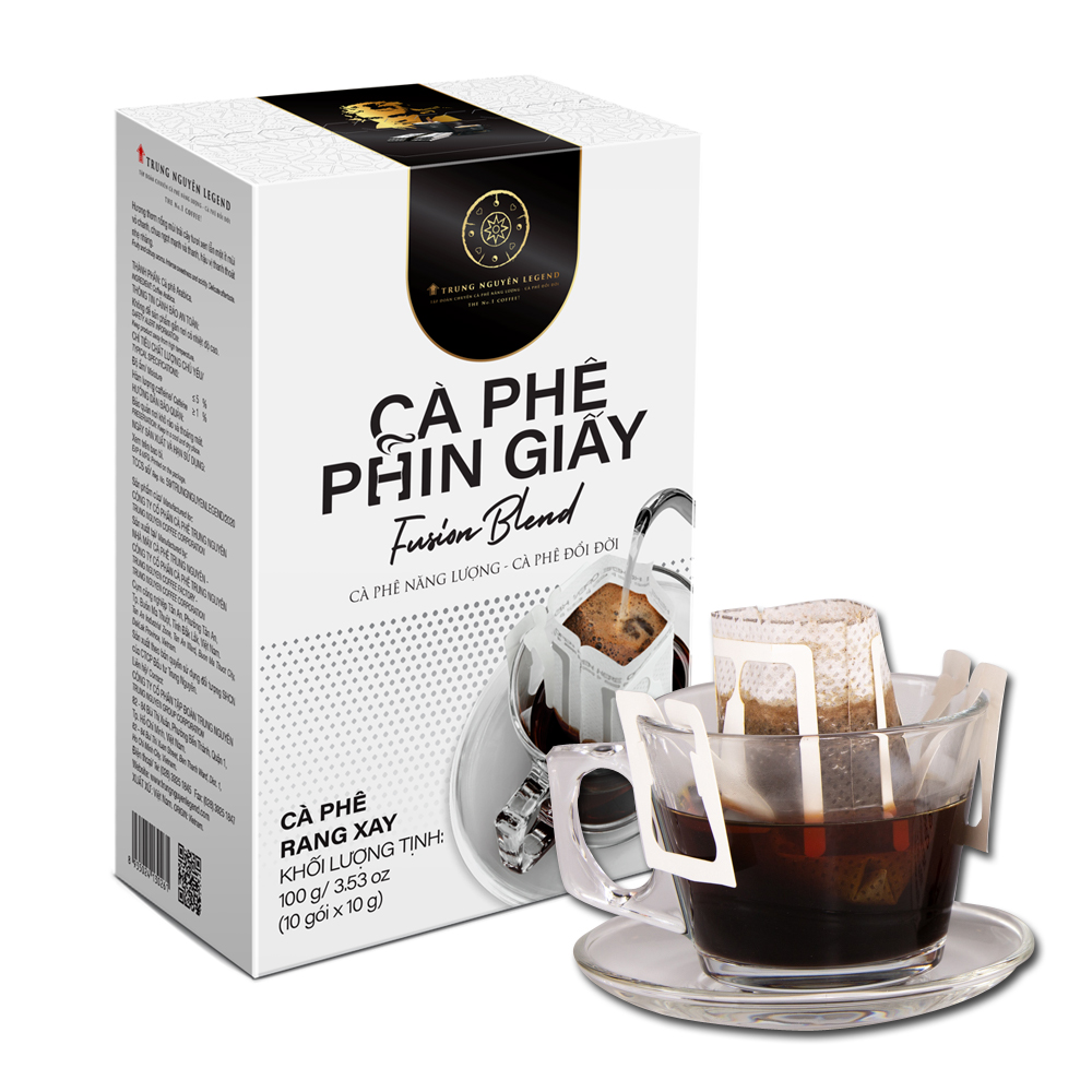 Trung Nguyên Legend - Cà phê phin giấy Fusion Blend - Hộp 10 gói x 10gr