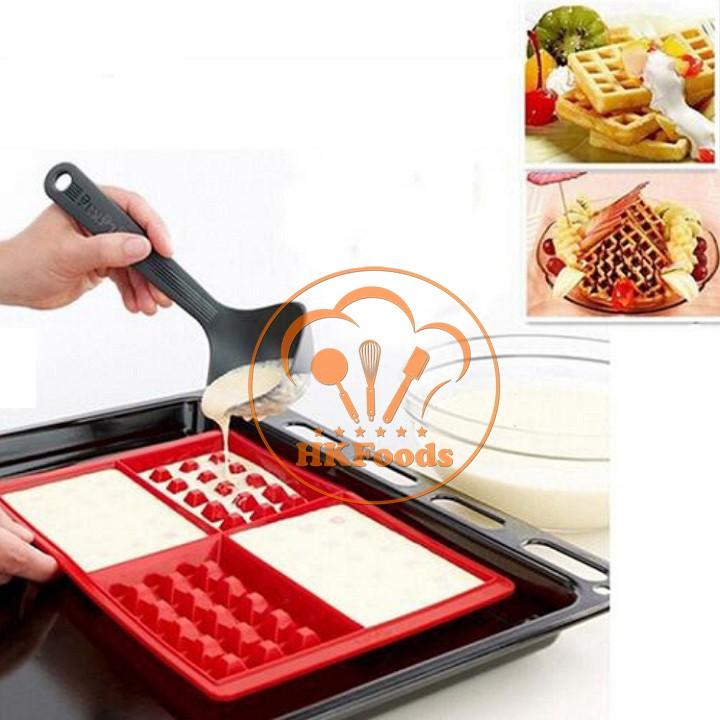 Khuôn silicon nướng bánh quế hình chữ nhật