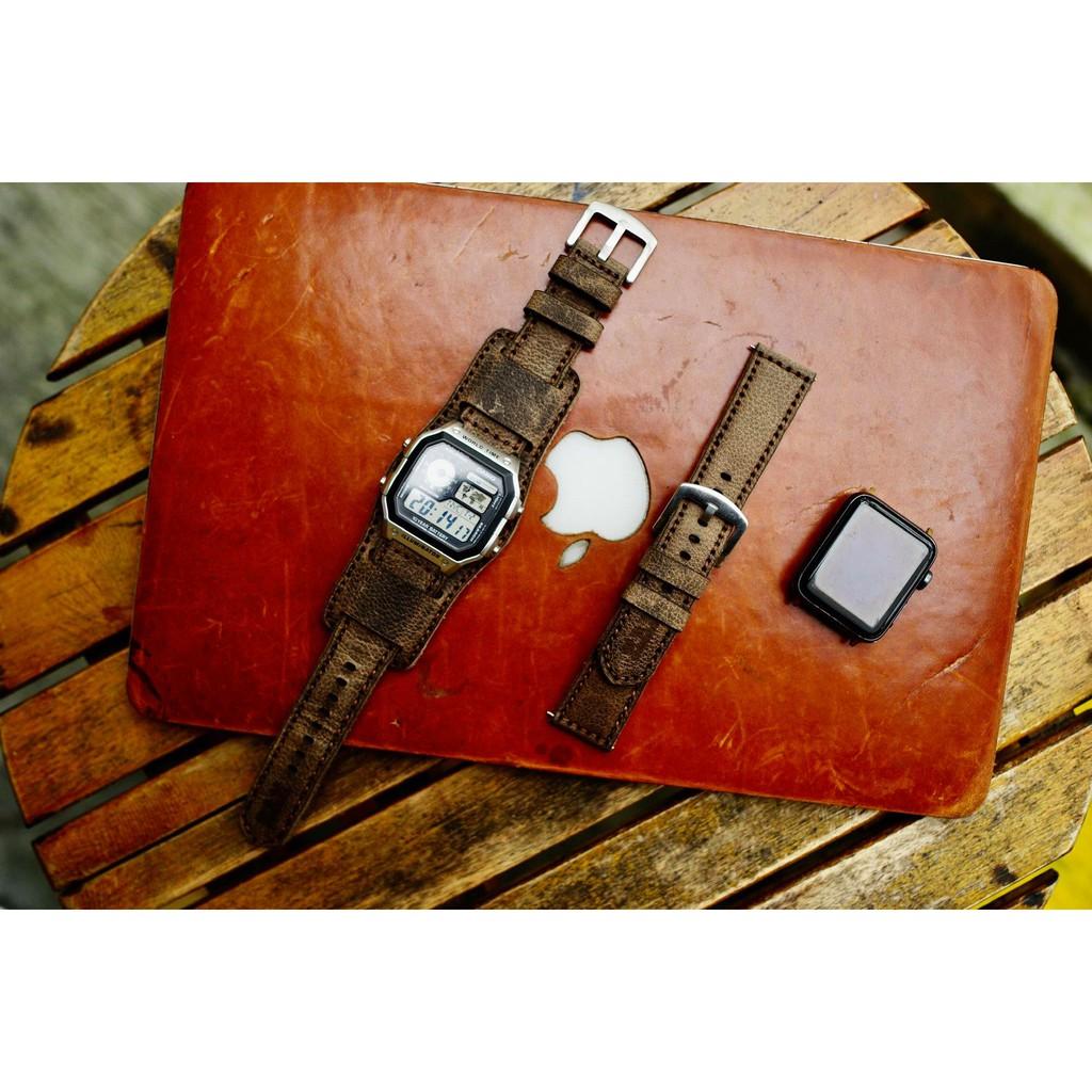 Combo bundstrap + dây đồng hồ RAM classic 1959 - hàng chính hãng RAM leather -