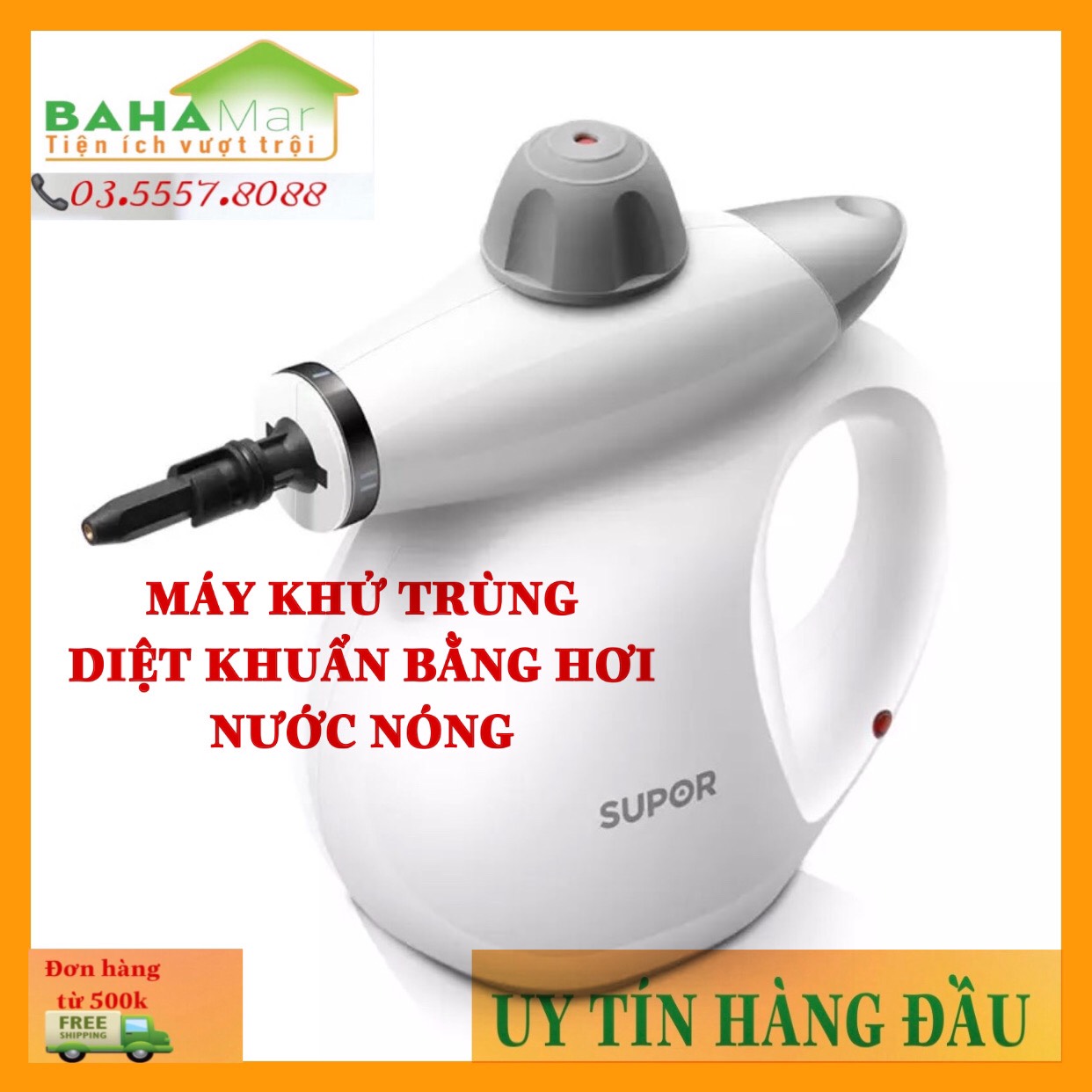 MÁY KHỬ TRÙNG DIỆT KHUẨN BẰNG HƠI NƯỚC CẦM TAY ĐA CHỨC NĂNG "BAHAMAR" rất tiện dụng trong việc làm sạch các đồ vật dụng