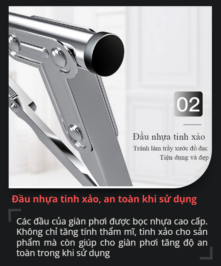 Giàn Phơi Quần Áo Nhật Bản Inox 304 Cao Cấp Không Gỉ - Home and Garden