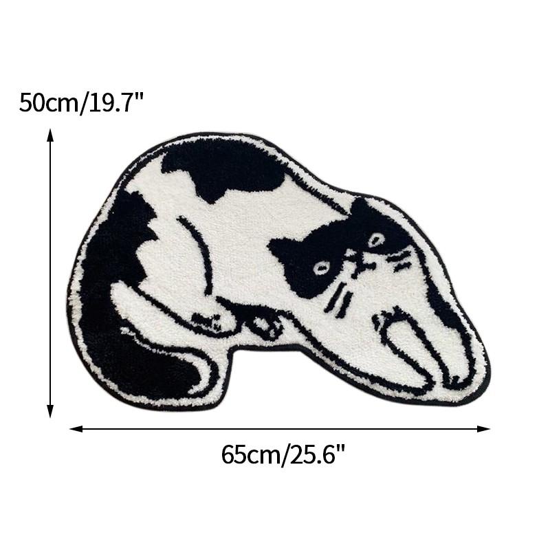 Thảm Chùi Chân Chống Trượt Hình Mèo Hoạt Hình Dễ Thương