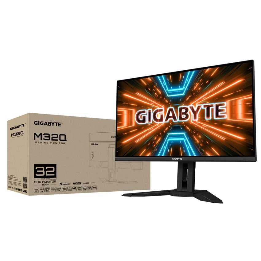 Màn hình Gigabyte M32QC-EK (31.5inch/QHD/VA/165Hz/350nits/HDMI+DP+USB) - Hàng Chính Hãng