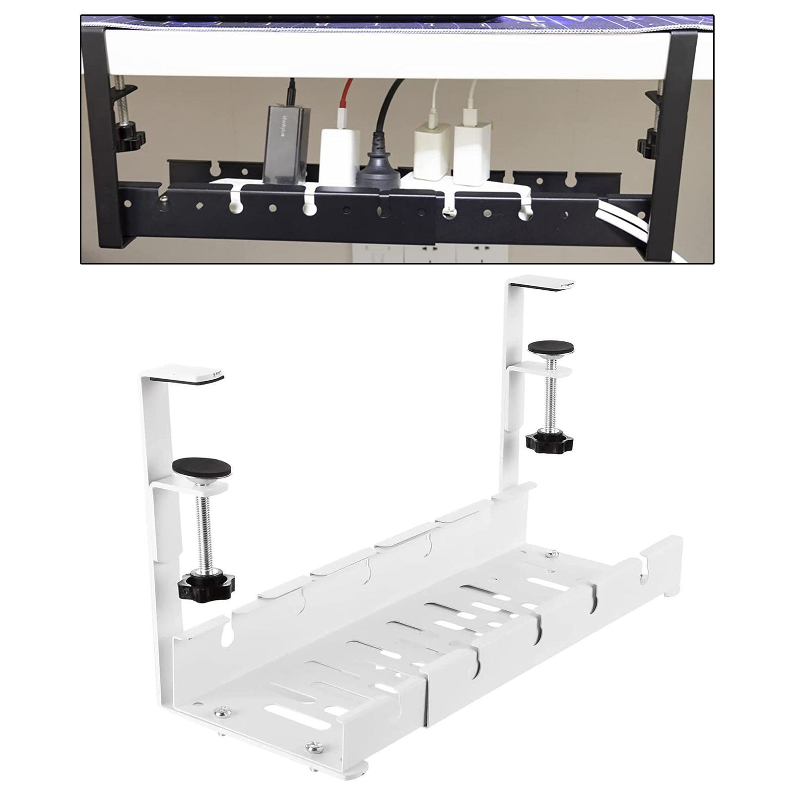 Under Desk Wire Management Iron Cable Management Tray for Internet Cafe Home