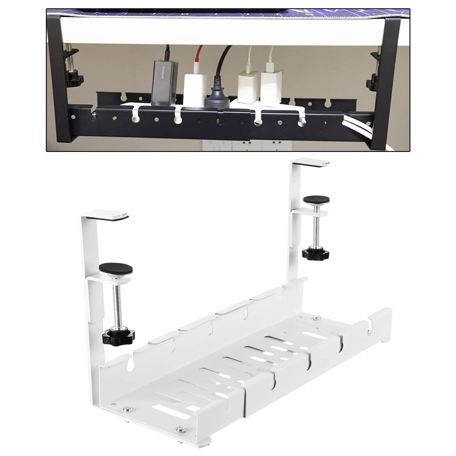 under Desk Wire Management Iron Cable Management Tray for Internet Cafe Home