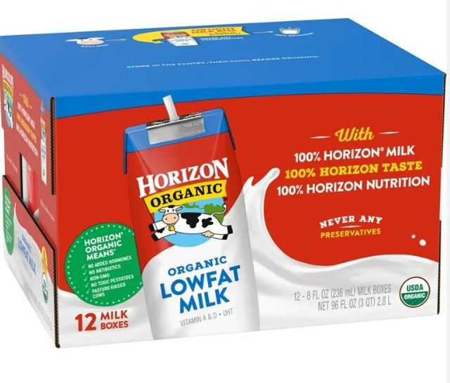 Date 07/09/2024   Thùng 12 Hộp Sữa Nước Tách béo  Horizon Organic Mỹ Skimmed Milk 236ml x 12 hộp