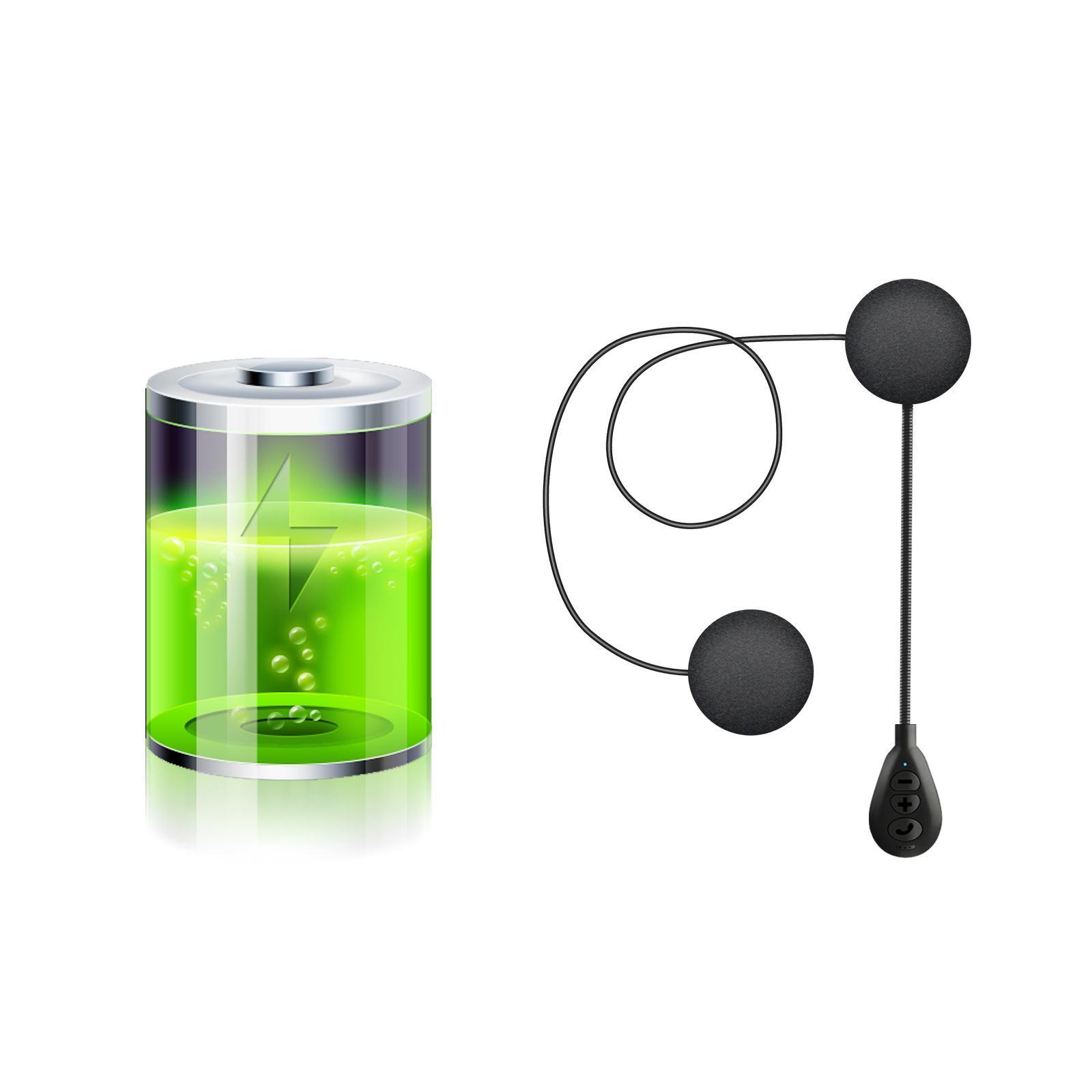 Motorcycle Bluetooth Helmet Headset 180mAh Battery Fit for Outdoor Sports